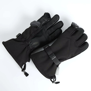 Gants de ski d'hiver imperméables en cuir avec paume en cuir, résistants au froid, fermeture à cordon, doigts complets, logo personnalisé pour snowboard, 3M - Product Image 2