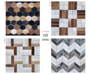 Alfombra de Cuero 100% Genuino de Lujo, Estilo Moderno, Cosida, Antideslizante, de Pelo Corto, Decoración Natural y Elegante para el Hogar - Product Image 5