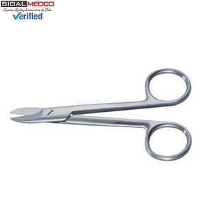 Tijeras Beebee Crown de 4.25" / 10.5 CM, Rectas, con un Lado Dentado, Manuales, de Acero Inoxidable Alemán, Instrumento Quirúrgico Dental - Product Image 2