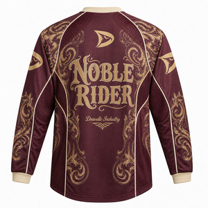 Maillot de motocross personnalisé 100% polyester micro-mesh à manches longues, chemise de course MX, sublimation, maillot de moto tout-terrain - Product Image 3