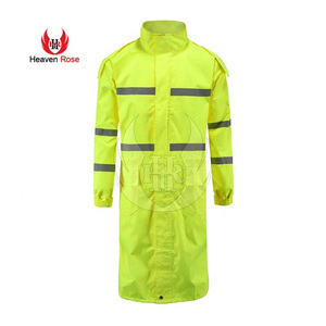 Vêtement de travail imperméable haute visibilité avec bande réfléchissante, veste de pluie longue, OEM personnalisé, EPI industriel - Product Image 1