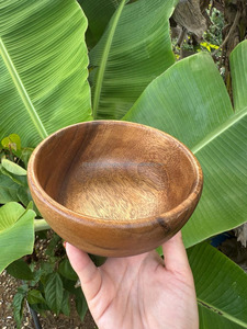 Tazón de Madera Maciza Hecho a Mano, de la Mejor Calidad, Superficie Lisa y Pulida, Ideal para Servir Frutas, Ensaladas, Sopas, Bocadillos y Comidas - Product Image 4