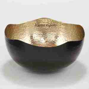 White & Gold Finished Disposable Metal Bowl-Modern Luxury Design Business Gift <b>for</b> Food Serving <b>Decorative</b> Bowl <b>Kitchen</b> Use Bowl - Product Image 4
