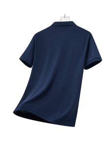 เสื้อยืดผู้ชายสำหรับฤดูร้อน ทำจากวัสดุที่แห้งเร็ว ตัดเย็บแบบ 3 มิติ ทรงพอดีตัวและเข้ารูป เหมาะสำหรับธุรกิจและการพักผ่อน - Product Image 4