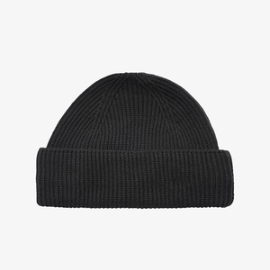 Knitted Beanie Hat Solid Black Casual <b>Winter</b> <b>Cap</b> 100% Acrylic Computer Knitted 56-58CM Head Circumference - Product Image 1