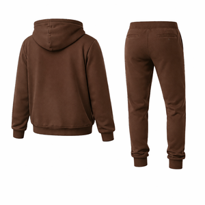 Men's Sports Tracksuit <b>Brown</b> Hoodie <b>Jogger</b> Pants Set Gym Workout Fitness Training Suit Custom Logo OEM Wholesale - Product Image 3