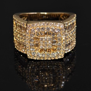 Bague pour homme en moissanite et argent 925, style boucle de ceinture, luxueuse, sertie de pierres, audacieuse, mode gothique et motard, bijou de déclaration, cadeau audacieux - Product Image 4