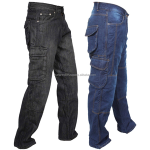 Jean en denim de moto doublé en aramide de protection |   Pantalon de travail et de moto robuste 14 oz, haute protection et grande capacité - Product Image 5