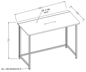 Modern Wooden <b>Folding</b> <b>Table</b> for Study Office and Home Use - Product Image 2