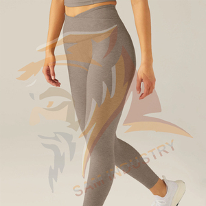 Leggings Deportivos de Spandex con Logo Personalizado, Cintura Elástica, Ligeros, para Yoga y Gimnasio - Product Image 3