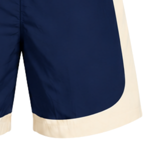 <b>Mens</b> Navy Blue Neutral Nylon Quarter Zip <b>Hoodie</b> Shorts Set Contrast Panel Lightweight Training <b>Running</b> Sports Outfit - Product Image 6