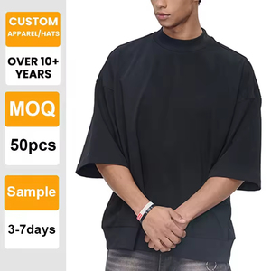 เสื้อยืดคุณภาพสูง ทรงหลวม ไหล่ตก ผ้าคอตตอน 100% สำหรับขายส่ง พิมพ์ลาย ปักลาย เสื้อยืดผู้ชาย ทรงบ็อกซี่ - Product Image 6
