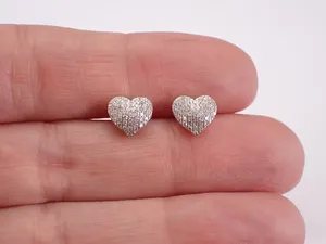 2.00Ct Round Cut Moissanite Halo Studs <b>Wedding</b> <b>Earrings</b> Sterling <b>Silver</b> Gold Plated - Product Image 4