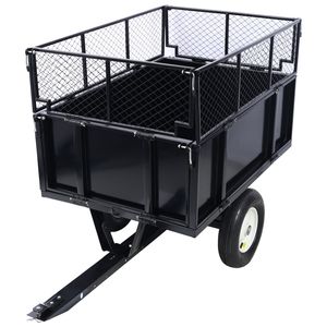 Pesante 750lbs 22 piedi cubici di acciaio Dump Cart per ATV/UTV prato giardino Utility rimorchio con i lati rimovibili per trattori falciatrici - Product Image 4