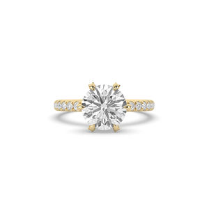 Bague en or 14K 10K avec diamant de laboratoire 3,08 carats, taille brillant rond, légère, unique, pièce de mode pour femme - Product Image 3