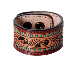 Bracelets en cuir de style occidental faits à la main avec motif de crochet, travaillés à la main et peints pour l'exportation directe - Product Image 3