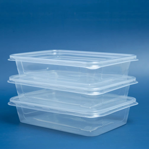 Boîte en plastique rectangulaire jetable transparente de 16 oz avec couvercle, qualité supérieure, prix bas, fabriquée au Vietnam, pour aliments/fruits/salades - Product Image 1