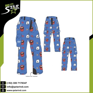 Pantalon cargo Camel de meilleure qualité en toile de coton doux taille haute style décontracté avec poches latérales zippées unisexe pour l'hiver - Product Image 6