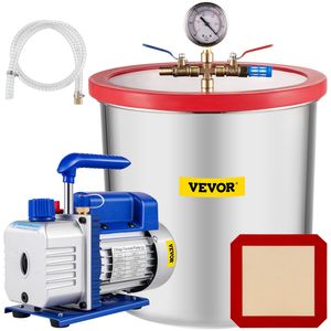 Pompa per vuoto a doppio stadio 7 CFM 3/4HP per climatizzazione, con collettore a vuoto da 5 galloni per macchine di sottovuoto - Product Image 1