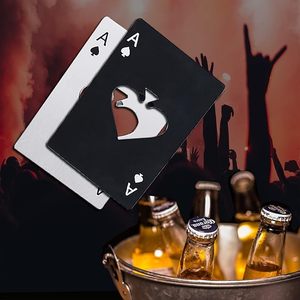 Décapsuleur OEM personnalisé gravé As de Pique, en gros, format portefeuille fin en acier inoxydable, pour articles de bar - Product Image 1
