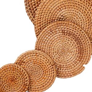 Posavasos de Ratán Natural Clásico con Incrustaciones de Cerámica, Hecho a Mano, Ecológico, Tejido, para Hogar, Cafetería, Regalo Navideño, Hecho en Vietnam - Product Image 1