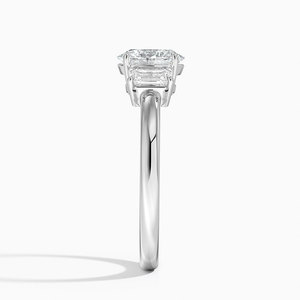 Bague BOJ 067, coupe ovale, argent 925, trois pierres, halo solitaire, diamant, 2 carats, couleur D, VVS1, moissanite, certifiée GRA, prix bas - Product Image 3