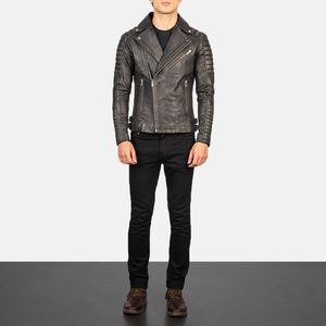 Chaqueta de Cuero PU Premium para Hombre, Estilo Urbano, Moda Casual, Venta al Por Mayor - Product Image 3
