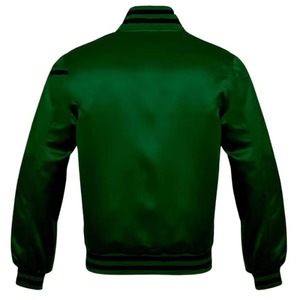 Veste d'hiver en satin de haute qualité, couleur unie, vente chaude, veste bomber personnalisée en satin pour hommes - Product Image 6
