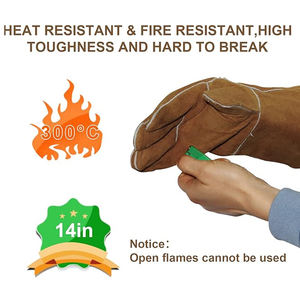 Guantes de soldadura de cuero de última moda al por mayor, guantes de soldadura TIG MIG industriales para trabajo en exteriores con pantalla táctil, en venta. - Product Image 5