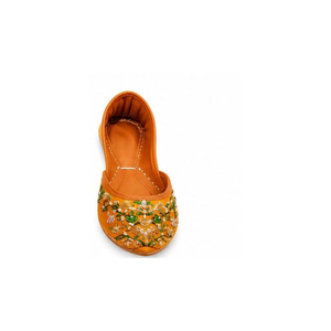 Premium Quality Handmade Genuine Leather Pakistani Khussa <b>Men</b> Ethnic Punjabi <b>Indian</b> Jutti Fashion All Seasons Customized Khaki - Product Image 2