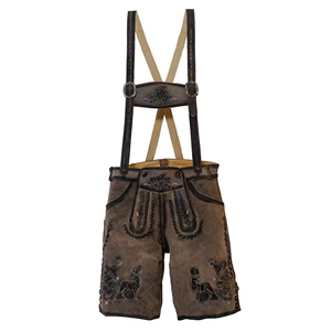 Directo de Fábrica ZASSON SPORTS Lederhosen Bávaros Unisex Premium Alemanes para Oktoberfest, Traje Tradicional de Cuero Genuino para Festivales - Product Image 2