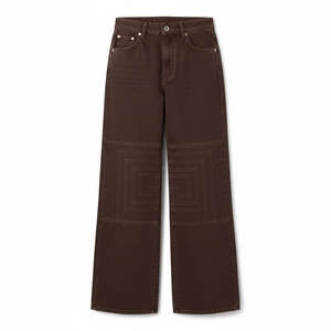 Servicio OEM de jeans vaqueros holgados personalizados para mujer, pantalones sueltos de ajuste cómodo, ideales para un estilo urbano moderno y cómodo. - Product Image 1