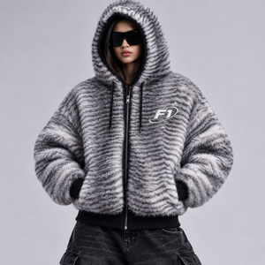 Veste à capuche en fausse fourrure de haute qualité, unisexe, surdimensionnée, en polaire pour l'hiver, sweat-shirt brodé personnalisé pour hommes, fournisseur B2B aux États-Unis - Product Image 1