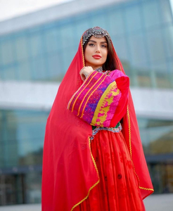 Latest Arrival Girls' <b>Long</b> <b>Sleeve</b> Handmade Embroidered Chiffon Ethnic Vintage Afgani Kuchi <b>Dress</b> High Quality Customized Colors - Product Image 2