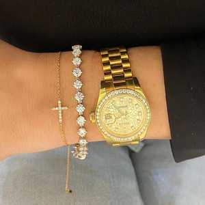 Bracelets tennis classiques en diamants, or massif 14K 18K, bijoux de luxe pour usage quotidien, 7 pouces, sertis à griffes, diamants ronds de laboratoire, joaillerie fine - Product Image 2