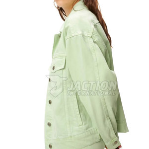 Top Selling Oversized Custom Made Design Women Jeans <b>Jacket</b> Latest Design <b>Cheap</b> Price OEM Service Women Jeans <b>Jacket</b> - Product Image 5