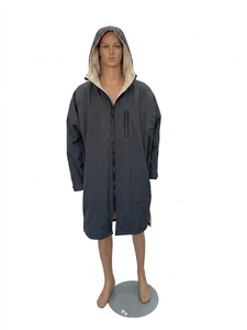 Fleece Lined <b>Changing</b> <b>Robe</b> <b>Waterproof</b> Swim Parka Coat Adult Windproof <b>Changing</b> <b>Robe</b> for Swimming Surfing and Water Sports - Product Image 3