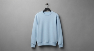 เสื้อสเวตเชิ้ตผู้ชายสีฟ้าอ่อน ผ้าฝ้าย ทรงหลวม คอกลม แบบถัก มีฮู้ด สำหรับใส่ลำลองในฤดูใบไม้ร่วง - Product Image 1