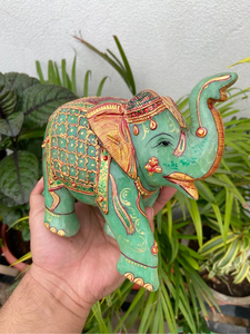 Hand Carved Hand Painted Natural Green Aventurine <b>Elephant</b> Statue Lucky Gemstone Healing Feng Shui Reiki <b>Decor</b> OEM ODM Wholesale - Product Image 3