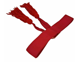 Cinturón de Cintura Ceremonial Rojo Escarlata de Primera Calidad, Cinturón de Vestir Formal de Estilo Clásico para Eventos y Desfiles - Product Image 6