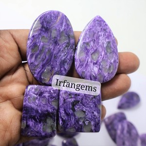 Natural Charoite Loose Gemstone Cabochon Polished Mix Shape All Size Crystal Pendant for Jewellery Making Third Party Appraised - Product Image 2