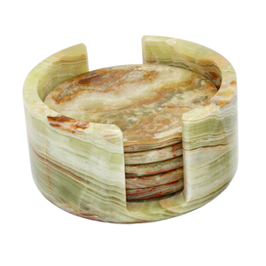 Natural Marble Onyx Coasters Set Modern Antique Design Big Slab <b>Kitchen</b> <b>Table</b> Decor <b>High</b> Quality Eco-Friendly Durable - Product Image 3