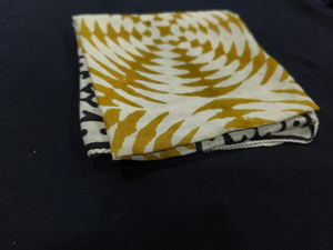 Foulard carré ethnique en coton fait main, imprimé à la main, motif floral, ensemble cravate et bandeau, doux pour la peau, cadeau d'été, Saint-Valentin - Product Image 5