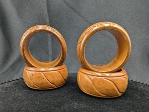 Ensemble d'anneaux de serviette en bois faits à la main créatifs pour l'arrangement de table festif, accessoires de décoration de fête, collection élégante S - Product Image 1