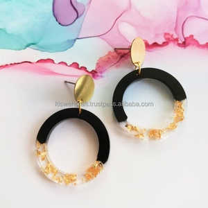Trending Style Women's Designer Brand New Statement Resin <b>Drop</b> <b>Earrings</b> Wholesale Resin <b>Fashionable</b> Jewelry & Accessories - Product Image 3