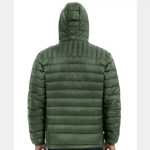 Veste matelassée coupe-vent et imperméable en toile avec col montant et patchwork, design personnalisé, style streetwear hivernal, pour hommes, femmes et unisexe - Product Image 2