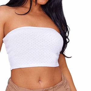 Wholesale Tube <b>Tops</b> Shirts With Best Quality Sleeveless Strapless Materials Made of 100% Cotton Fabric cheap price with custom - Product Image 6