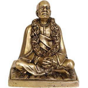 Escultura de latón de 6 pulgadas hecha a mano de Srila Prabhupada Ji para regalos hecha en India - Product Image 1