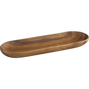 Plateau en bois d'acacia pour hôtel, élégant plateau de service, vaisselle en bois faite à la main, cuisine, restauration, hôtellerie, banquets, événements - Product Image 1