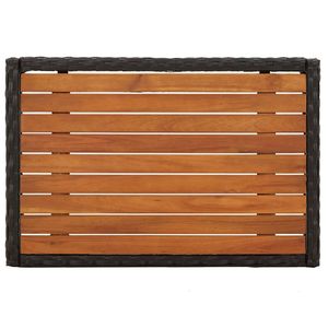 Conjunto de Muebles de Jardín Medianos con Ratán PE Negro y Madera de Acacia Sólida - Product Image 4